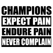 Champions expect pain