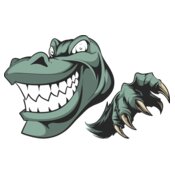 Dinosaur head mascot