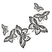 Butterflies in a row
