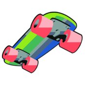 Rainbow skateboard