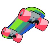 Skateboard colourful
