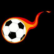 Flaming  soccer ball