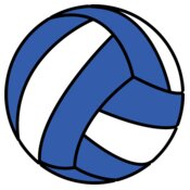 png volleyball blue