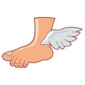 foot with wing